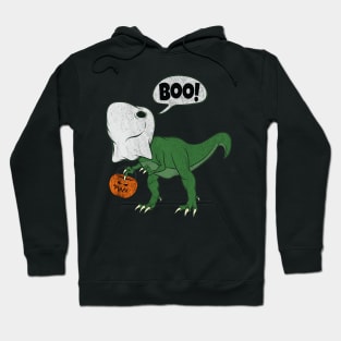 Halloween Dinosaur T Rex Ghost Costume Cute Dino JackOlantern Hoodie